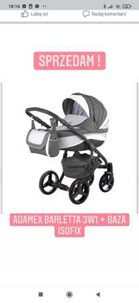 Wózek dziecięcy Adamex Barletta 3w1 4w1 ISOFIX baza komplet