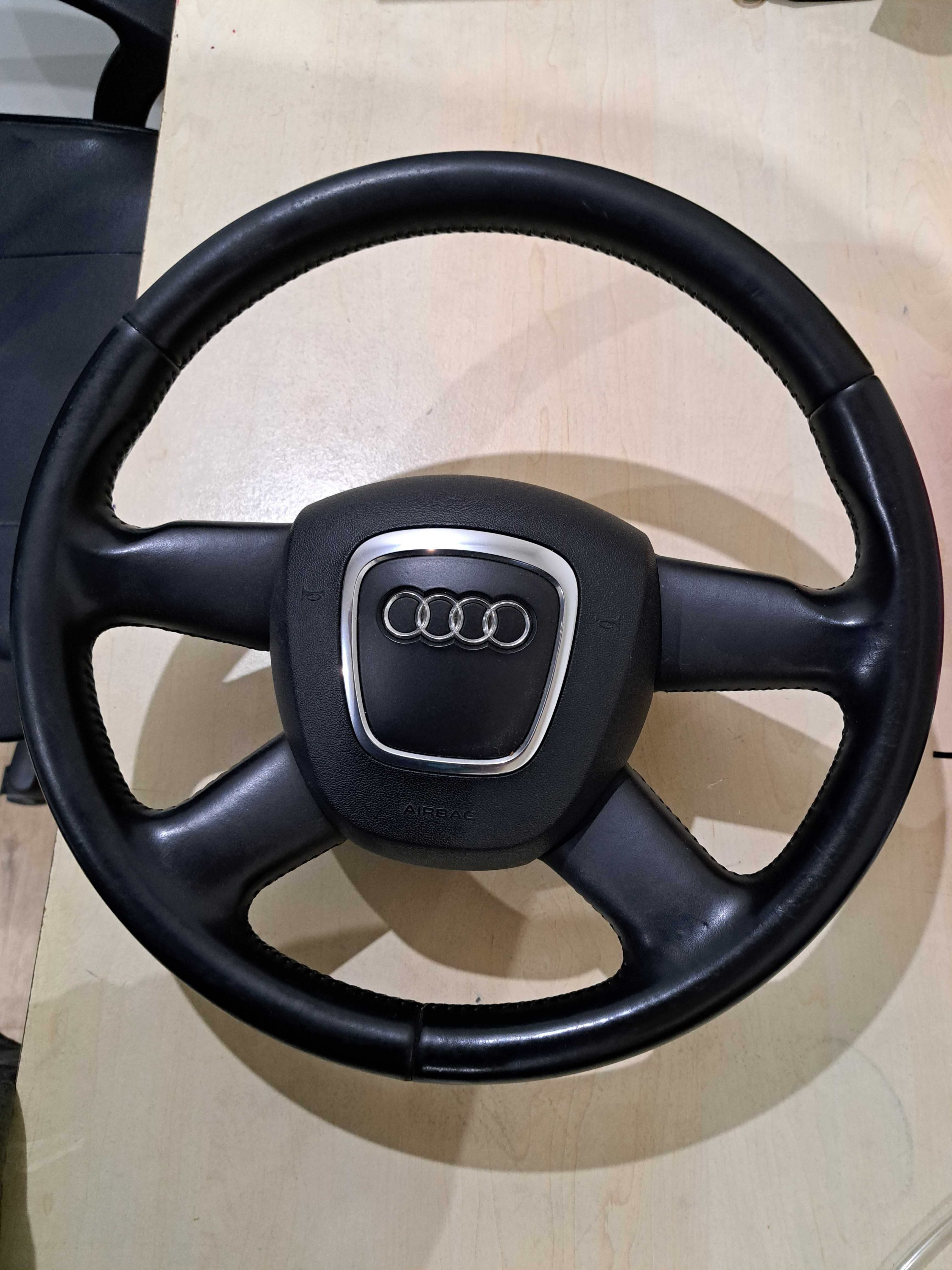 *Ładna kierownica skórzana*Airbag+manetka tempomat*Audi A4,A6*Okazja*
