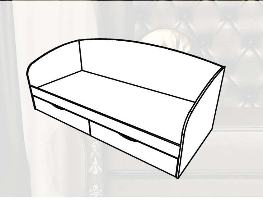 Кровать односпальная с выдвижными ящиками "Комфорт"