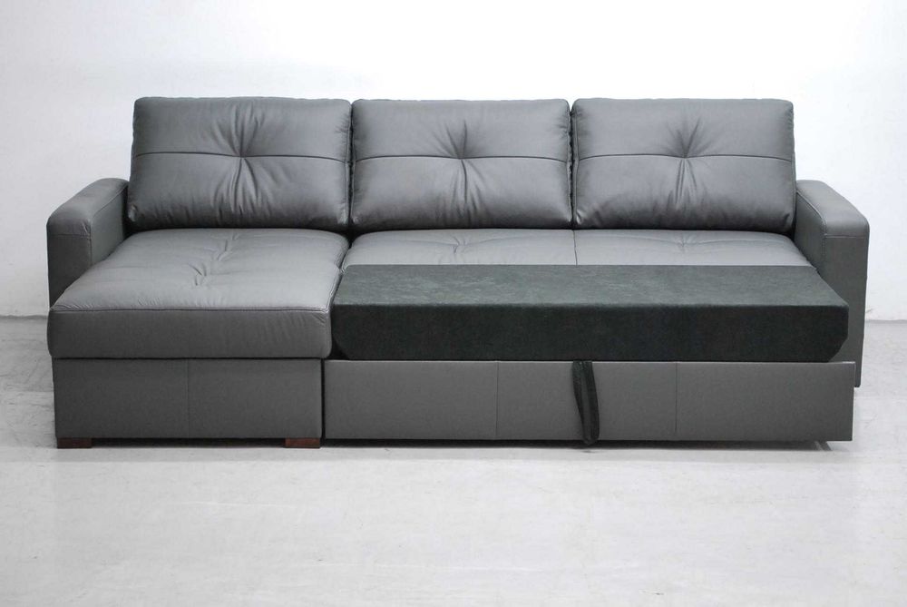 FAB 6492 skóra naturalna narożnik funkcja spania pojemnik rogówka sofa