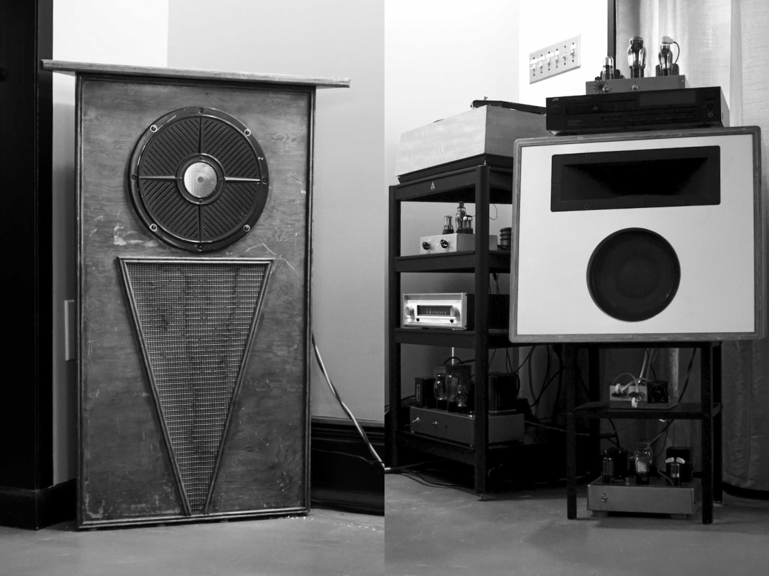 Głośnik szerokopasmowy mono hi-fi z lat 50 Vintage wzmacniacz lampowy