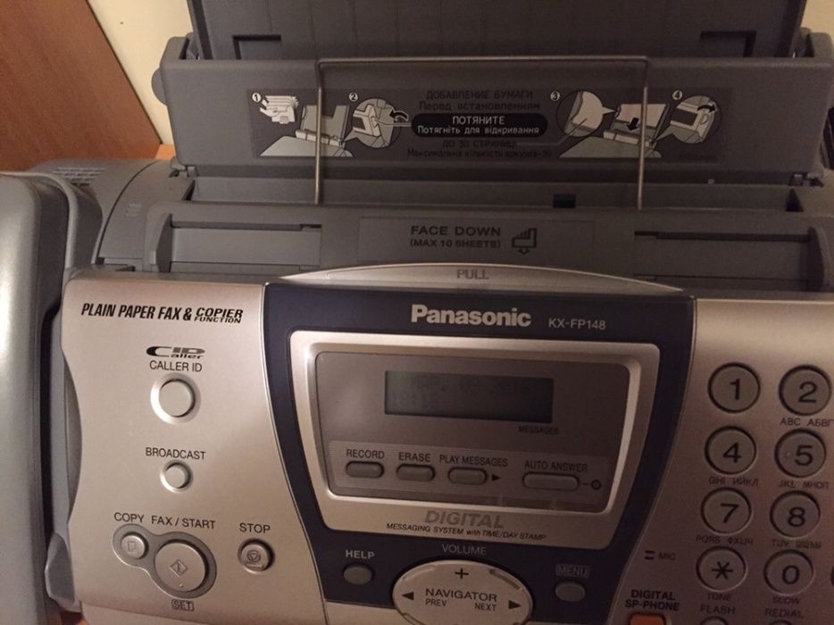 Факс з автовідповідачем Panasonic KX-FP148- Факсимильный аппарат Pa