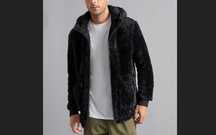 SHERPA MIŚ oversized bluza kurtka z kapturem L XL XXL czarna polar 3XL