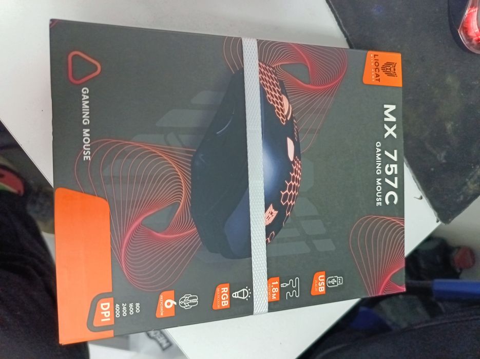 Mysz komputerowa podświetlana RGB gamingowa z programowalnymi przycisk