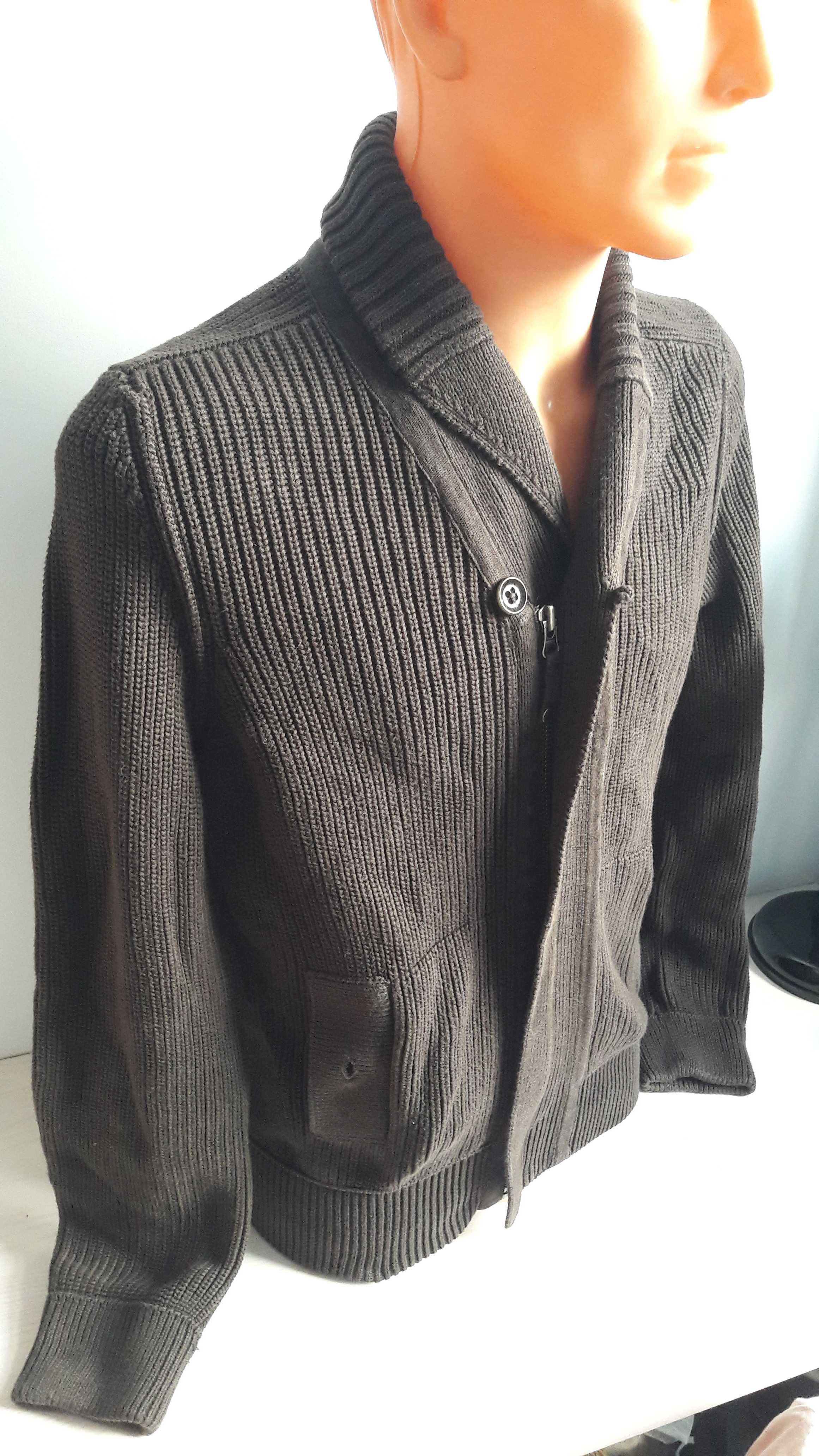 Sweter rozpinany Esprit Collection brązowy
