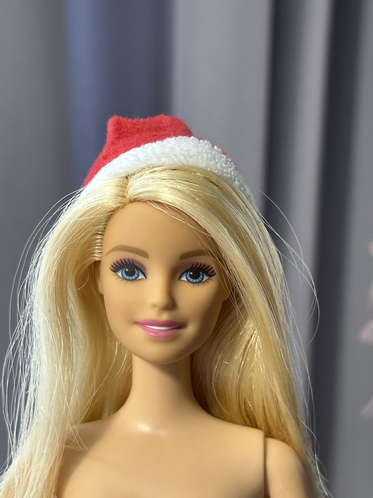 Zimowa Czapka świąteczna dla lalki Barbie Happy Christmas Day