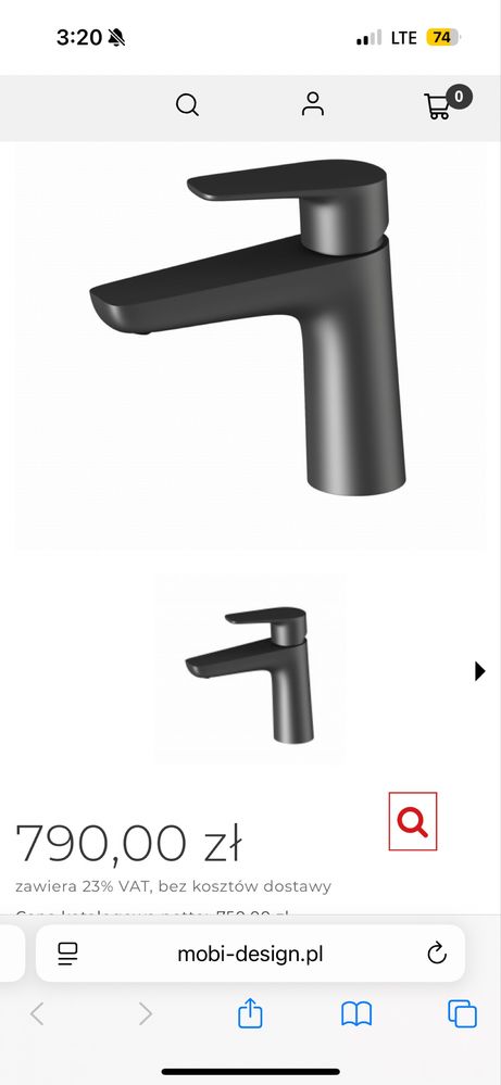 Bateria umywalkowa MOBI + click clack excellence