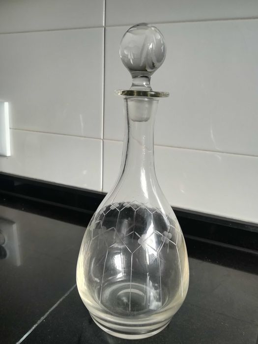 Jarro/garrafa de vidro antigos