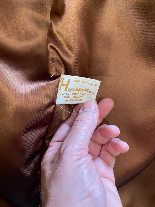 Casaco de couro nobuk cor Camel ou mostarda