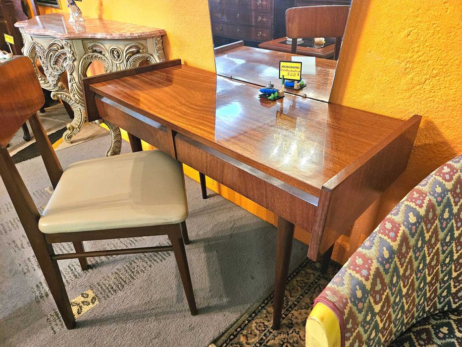 Conjunto de toucador vintage e banco - óptimo estad