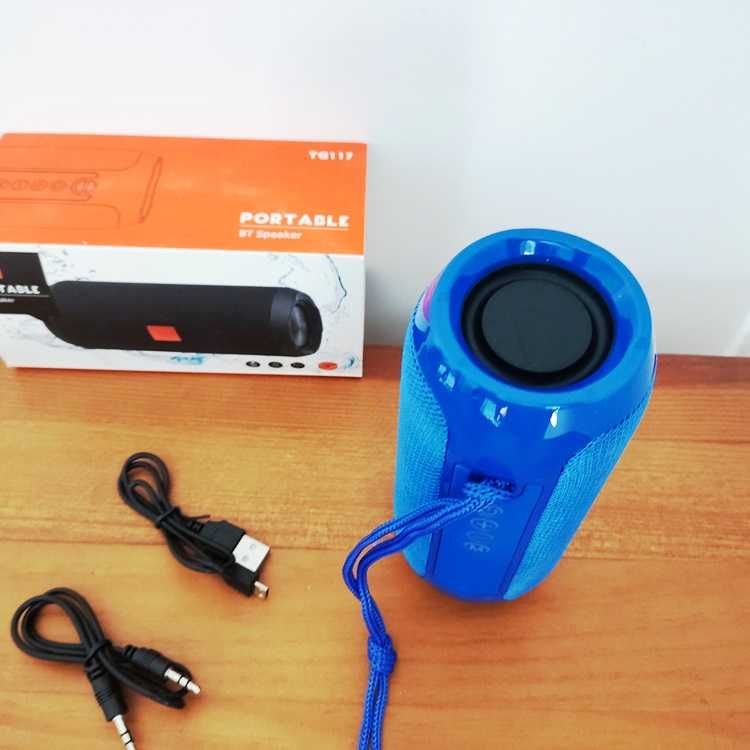 Colunas Bluetooth TG117 Preto Azul ou Vermelho