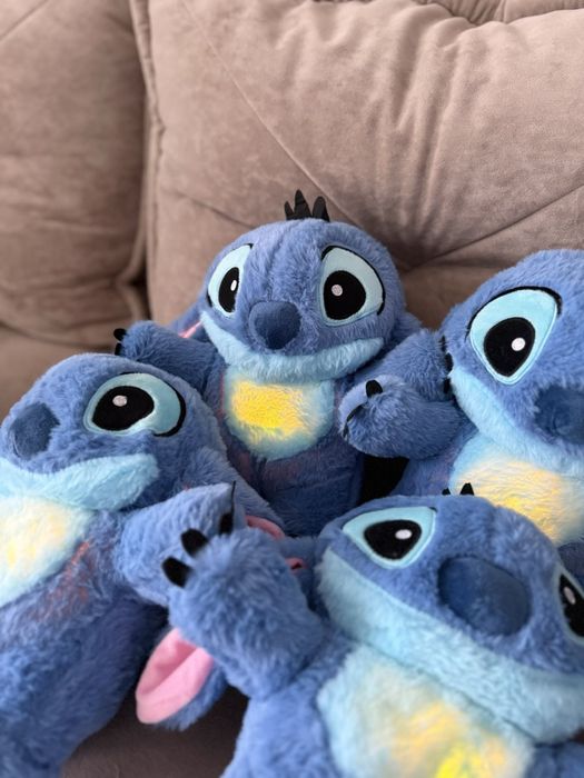 Disney Stitch Lilo Angel przytulanka oddychająca maskotka lampka nocna