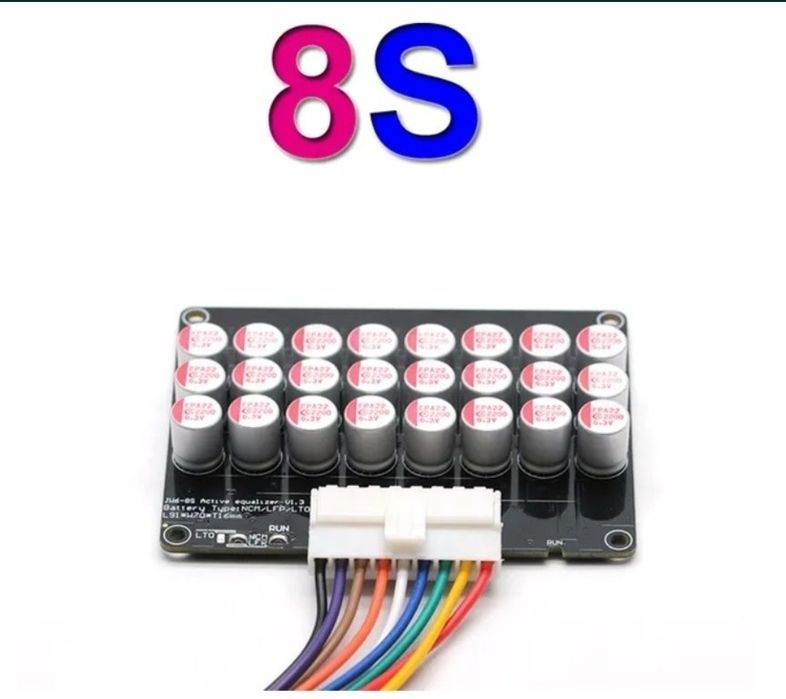 Активный балансир 3S,3-4S,6-8S 5А, конденсаторный, Li ion, life