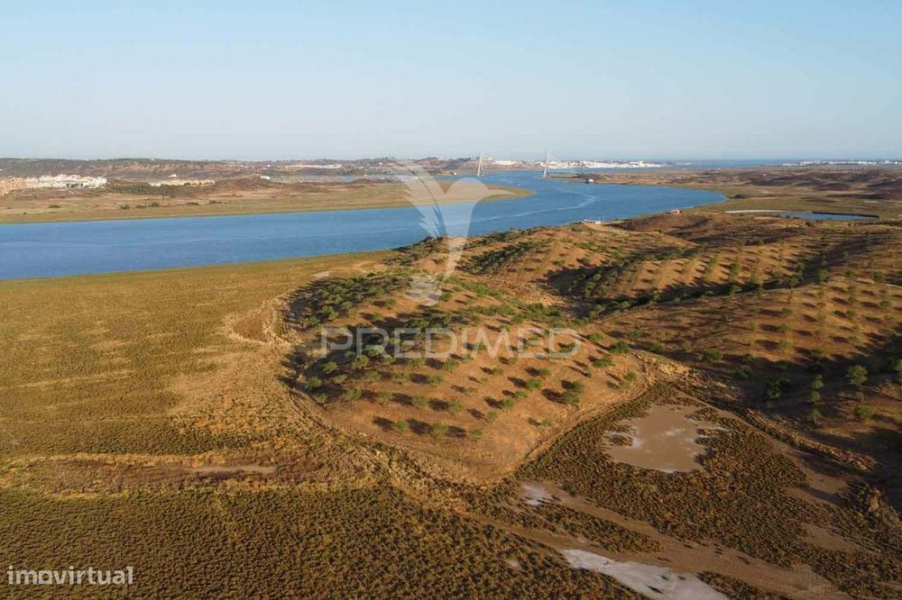 Terreno misto junto ao Guadiana, 357ha, e ruínas com 1623m2