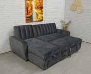 Sofá cama cinza chaise longue + entrega gratis!! NOVO