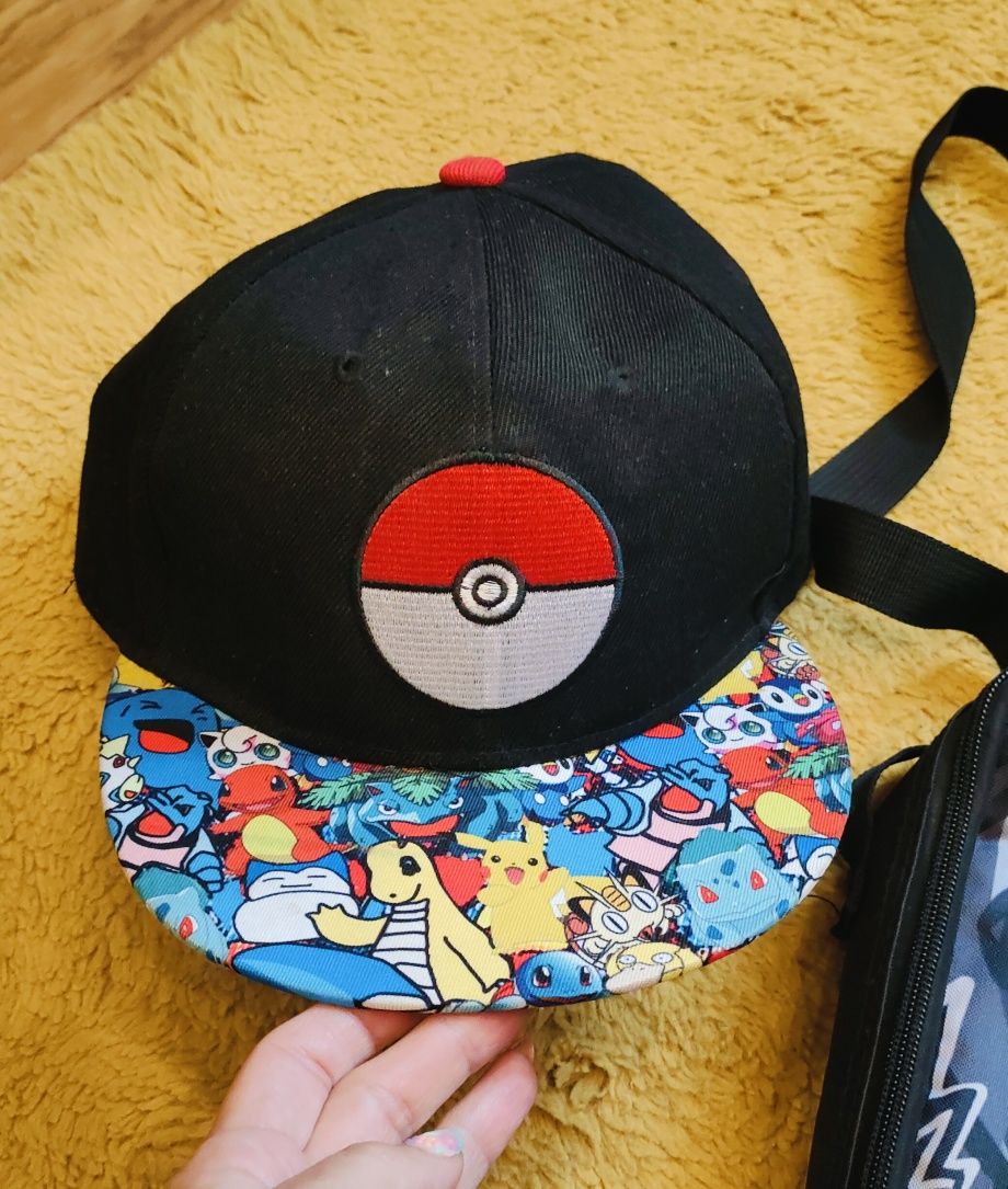 Zestaw Pokemon Pikatchu czapka torebka śniadaniówka