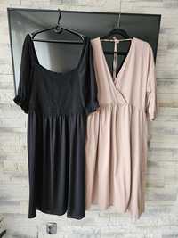 Sukienki midi dobre na rozmiar 48, asos oraz New Look, bawełna, wiskoz
