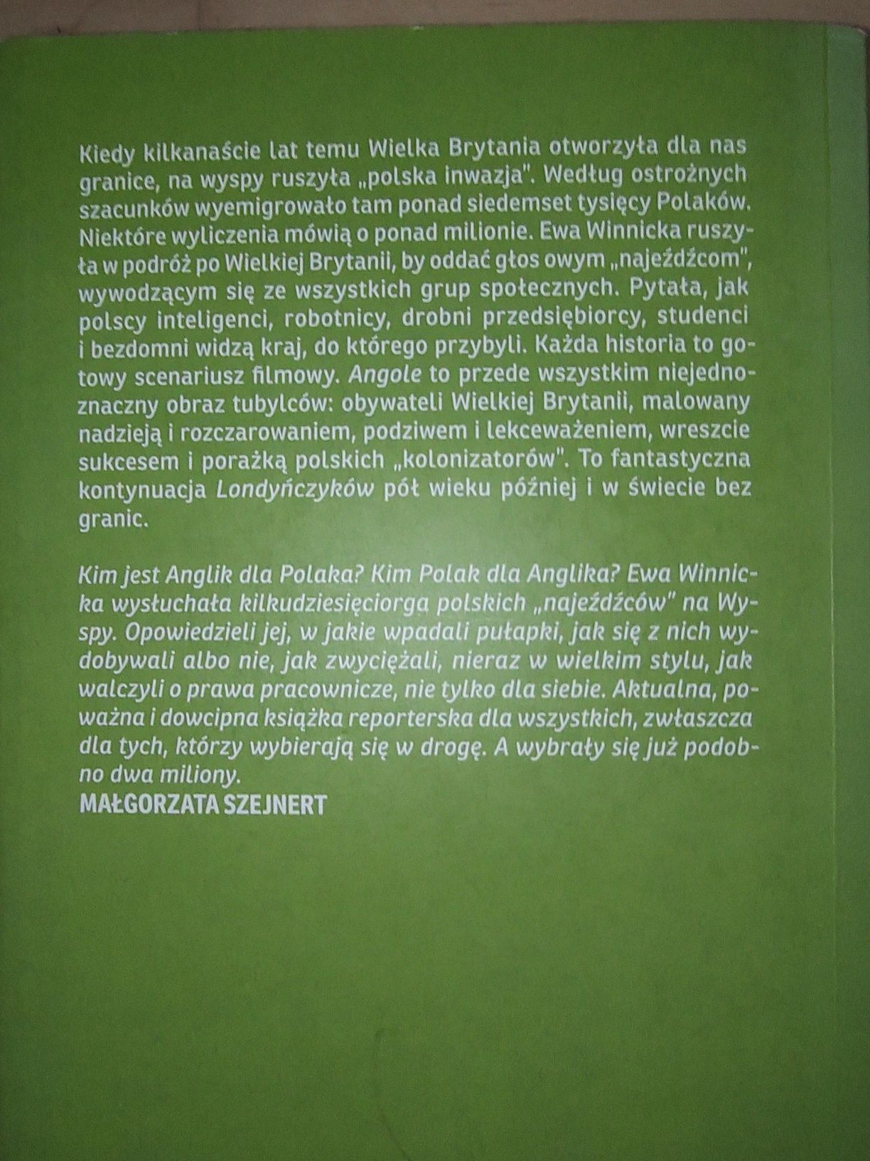 Zestaw Książek Angole Anna Winnicka / Polacy Na Emigracji Agnieszka
