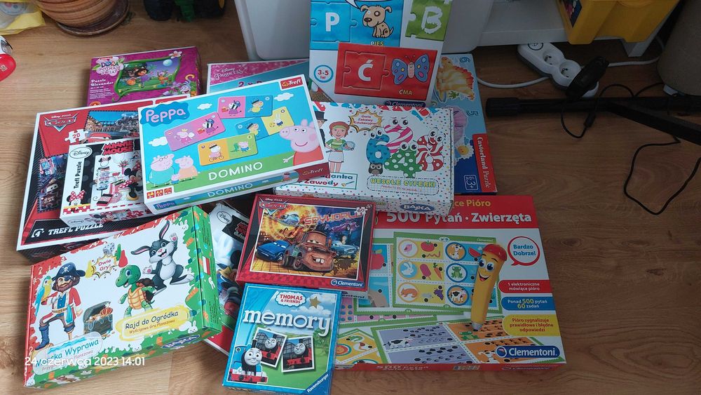 Puzzle i gry edukacyjne-cały zestaw