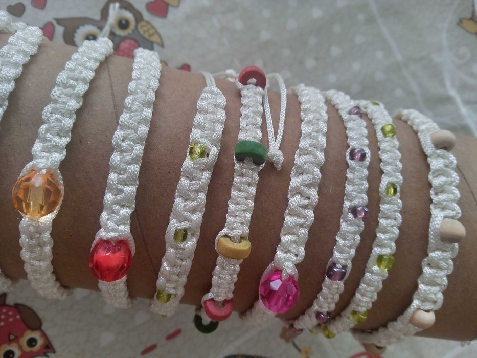 Bransoletki biżuteria rękodzieło makrama