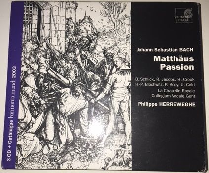 J.S. BACH: St. Matthew Passion 3-CD -Philippe Herreweghe (La Chapelle)