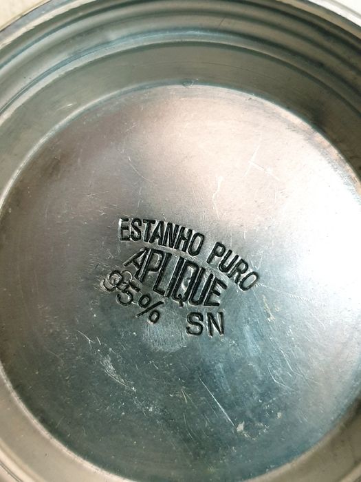 Antigos paliteiros figurativos em estanho e niquelado