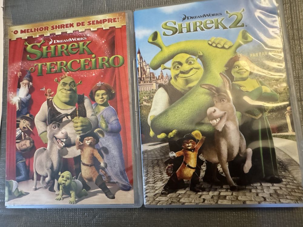 Filmes em DVD - Shrek  2 e 3