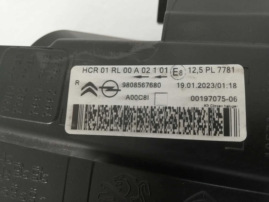 Citroen Jumpy III 16- Lampa Reflektor przednia przód Prawa Prawy