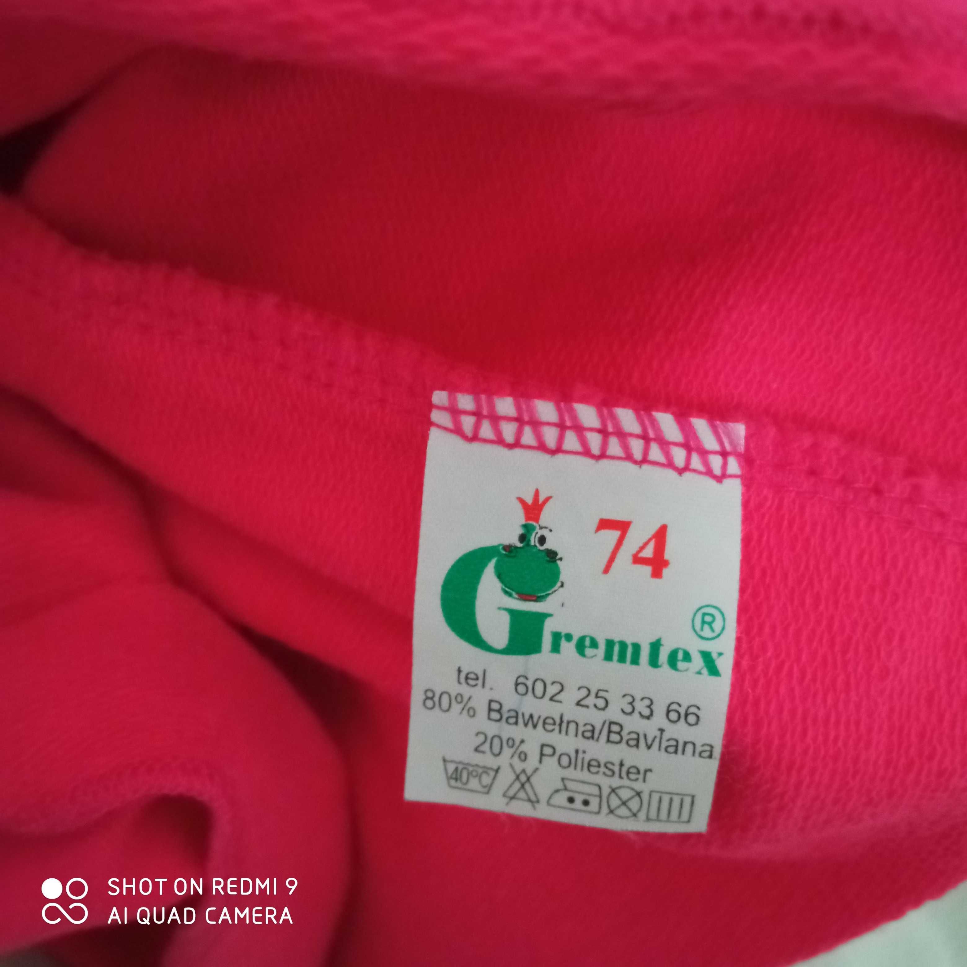 Sukienka bawełniana dla dziewczynki, r. 74. Gremtex