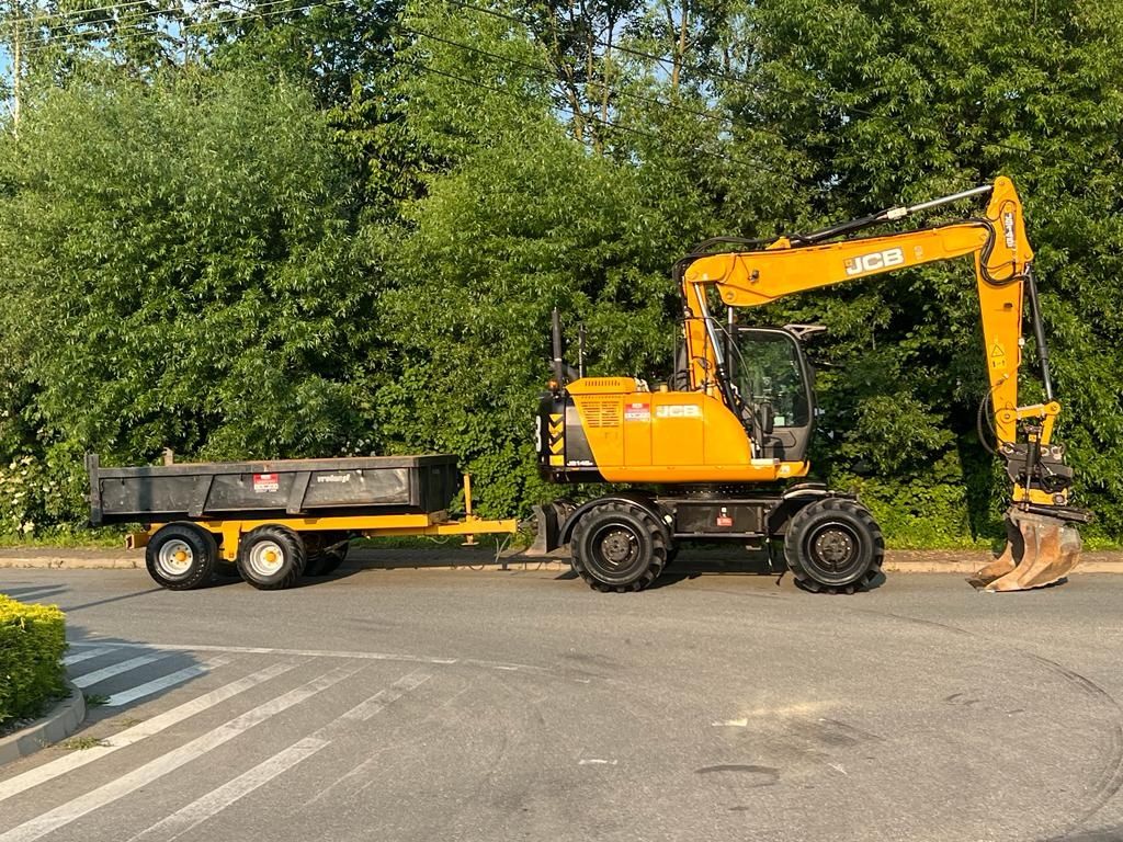 JCB JS145W Rototilt Engcon S60 Przyczepa wywrotka. Leasing odstepne