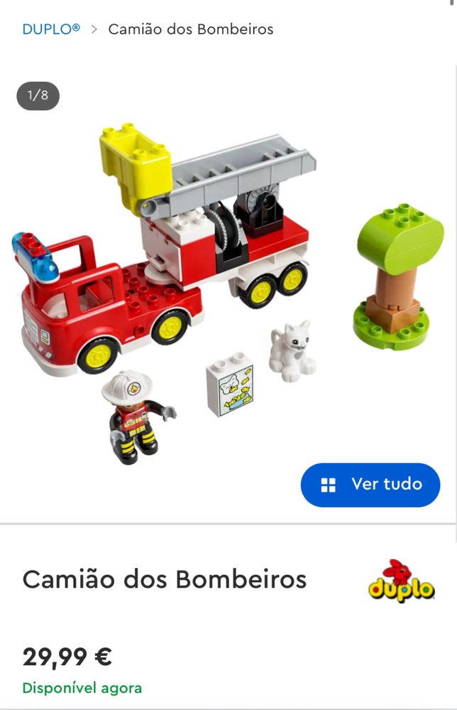 Lego Duplo Camião dos Bombeiros 10969 com som e luzes