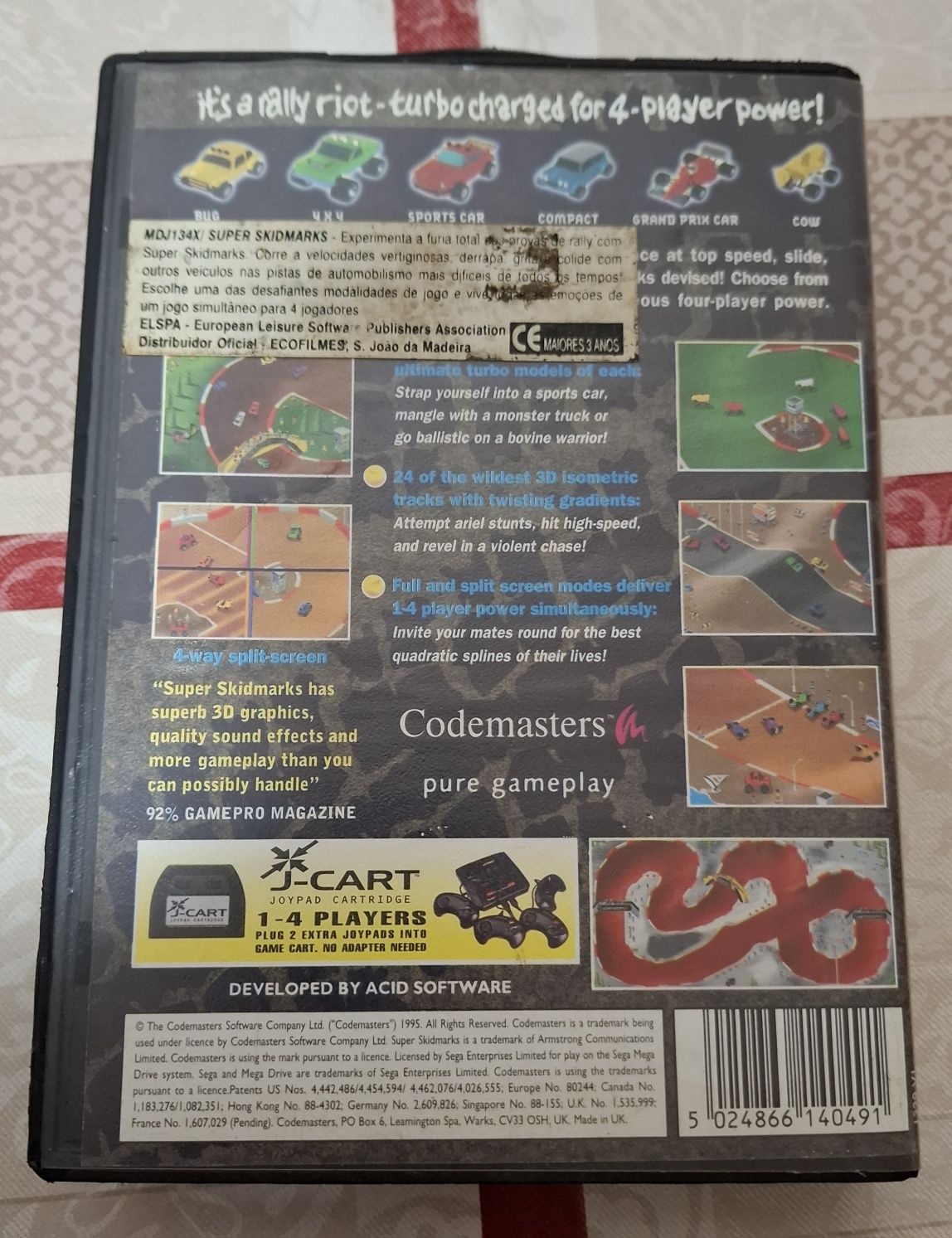 Jogo Super skidmarks para sega mega drive