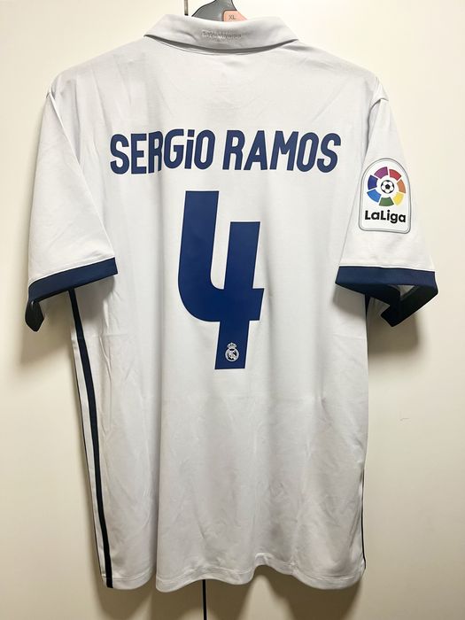 Koszulka Piłkarska Sergio Ramos 4 Real Madryt La Liga XL Retro Vintage