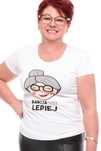 T-shirt koszulka dla Babci z napisem Babcia wie lepiej rozm S/36