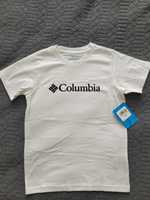 Columbia 10/12 lat M biały T-shirt koszulka