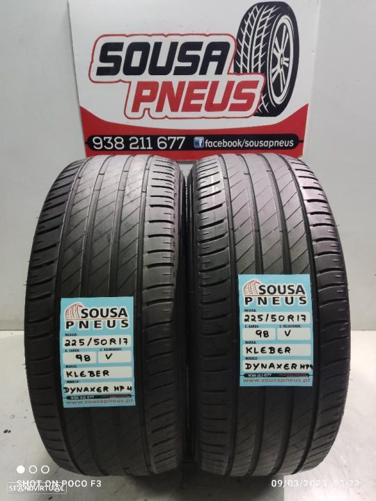 2 pneus semi novos 225-50r17 kleber - oferta dos portes
