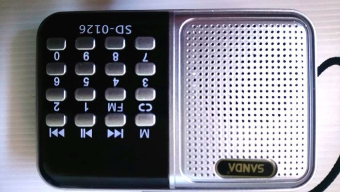 Mini rádio FM coluna portátil Mp3, usb, MicroSd