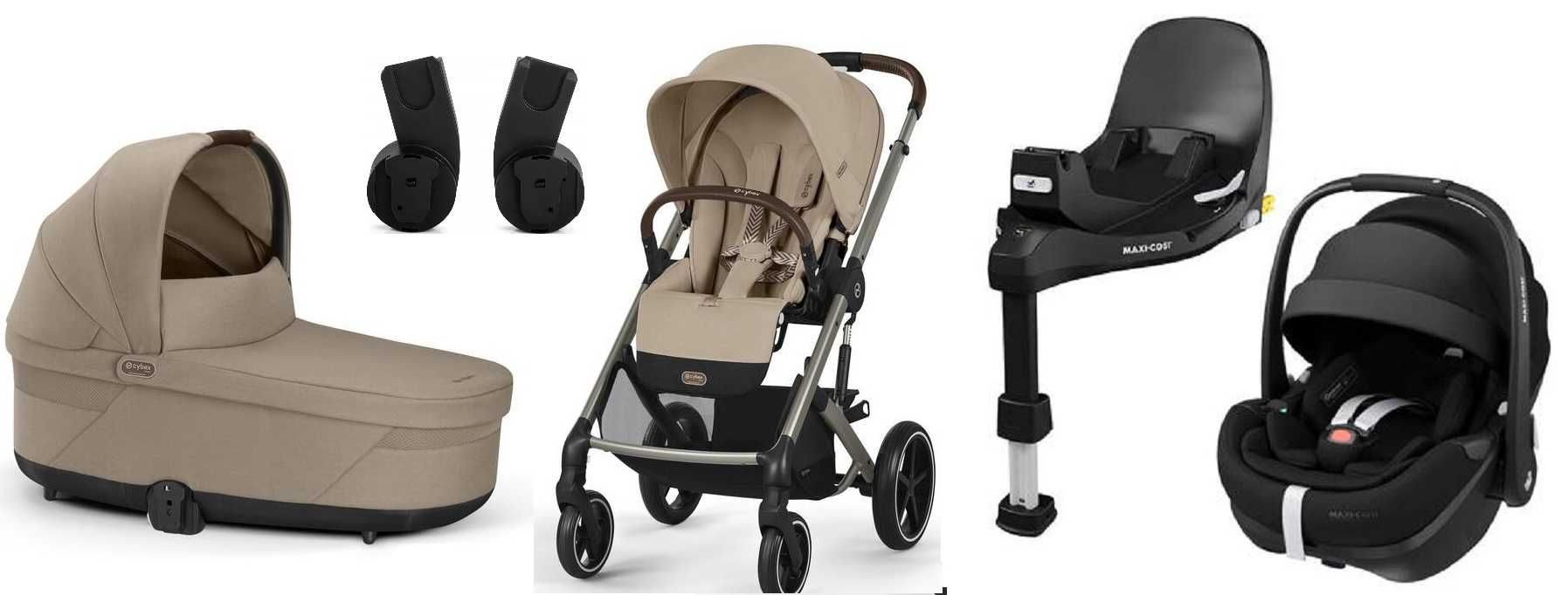 4w1 Cybex Balios S Lux + Maxi Cosi Pebble 360Pro2 + baza 360 Slidetech