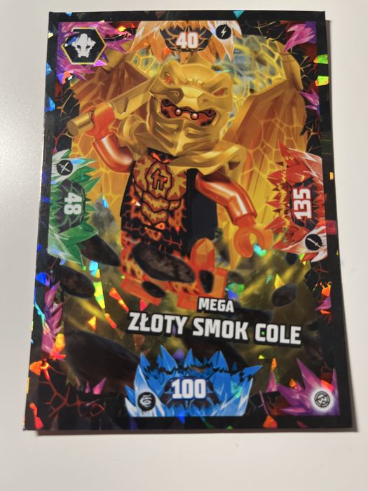 Karta ninjago xxl MEGA Złoty Smok Cole