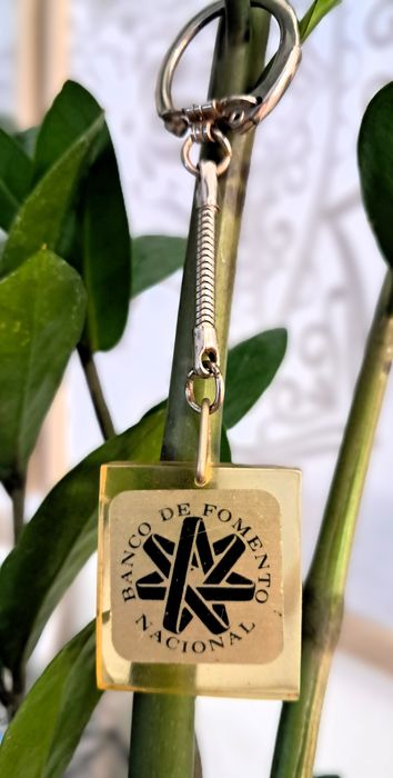 Porta-chaves acrílico Banco Fomento Nacional
