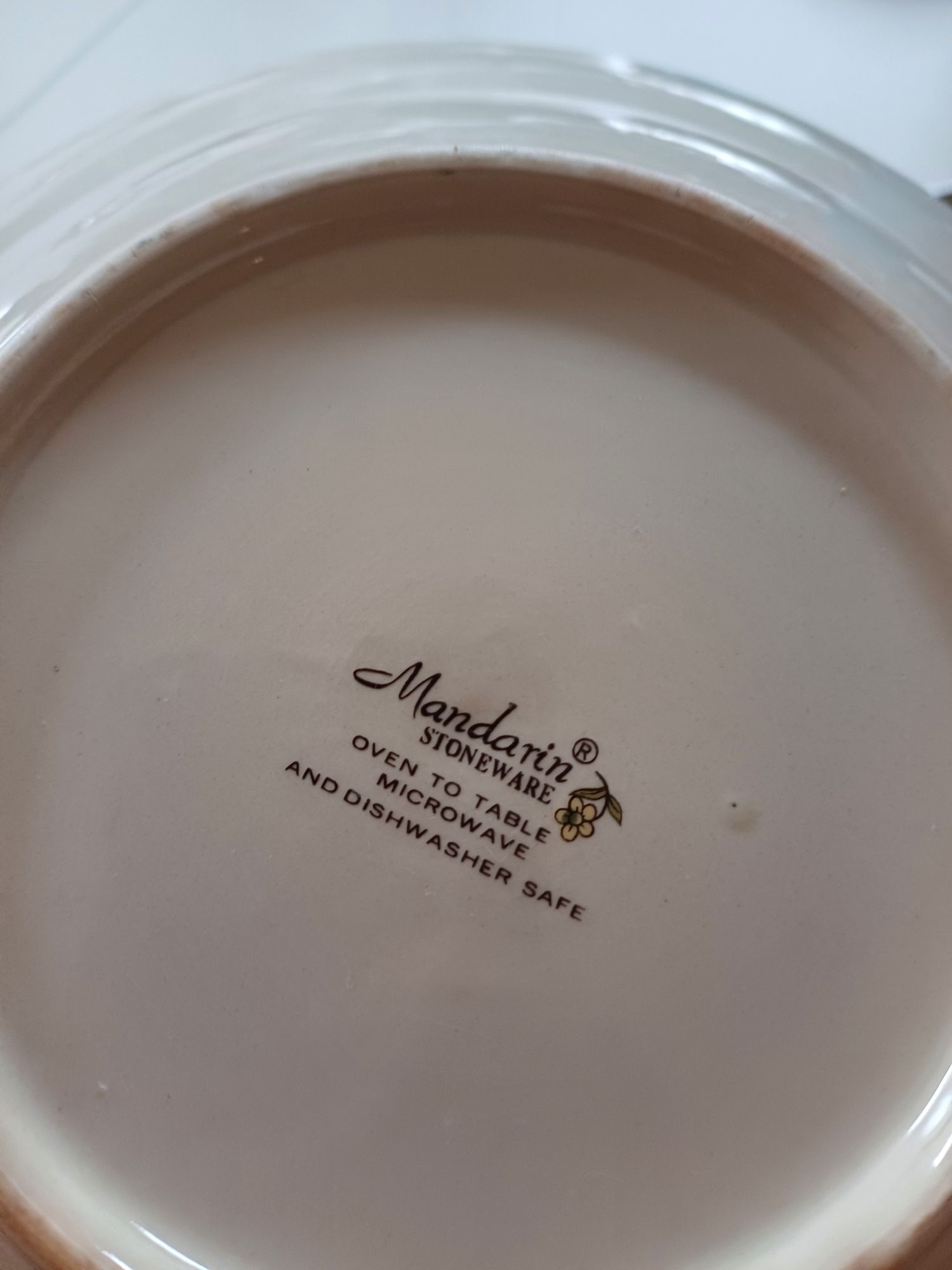 Mandarin Stoneware 4szt talerze głębokie gęsi gaski sygnowane