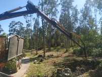Trator New Holland com grua e reboque Costa