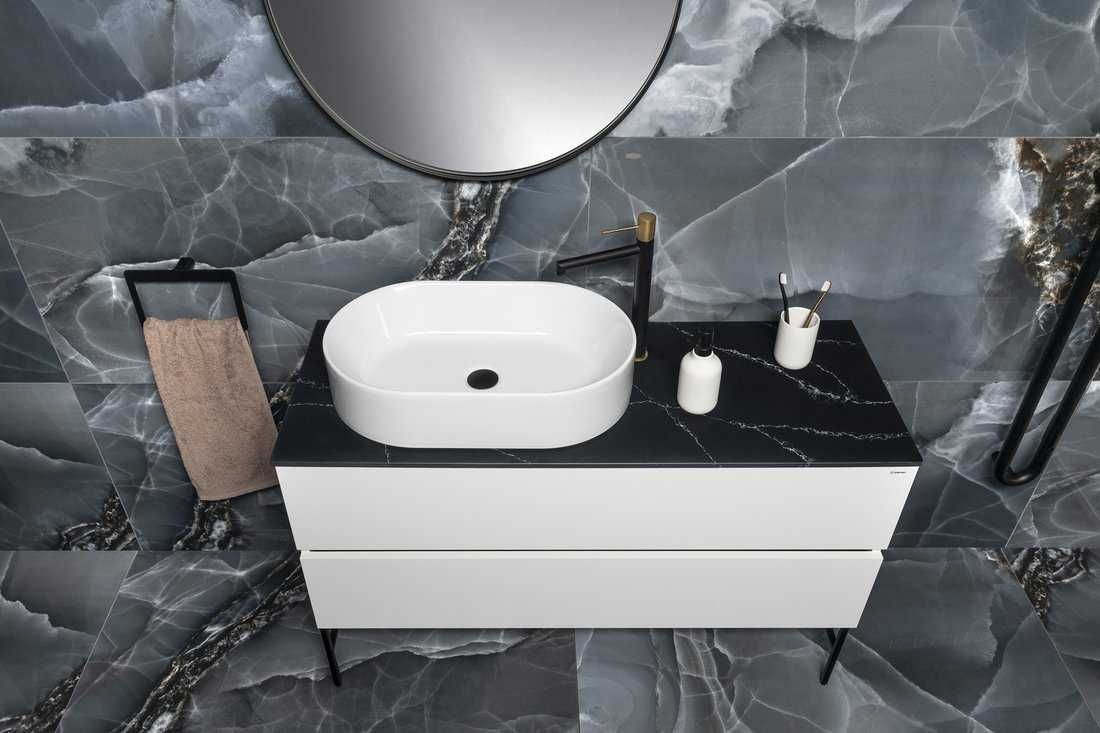 GSI Ceramica Kube X umywalka nablatowa 60x37, kolor biały połysk