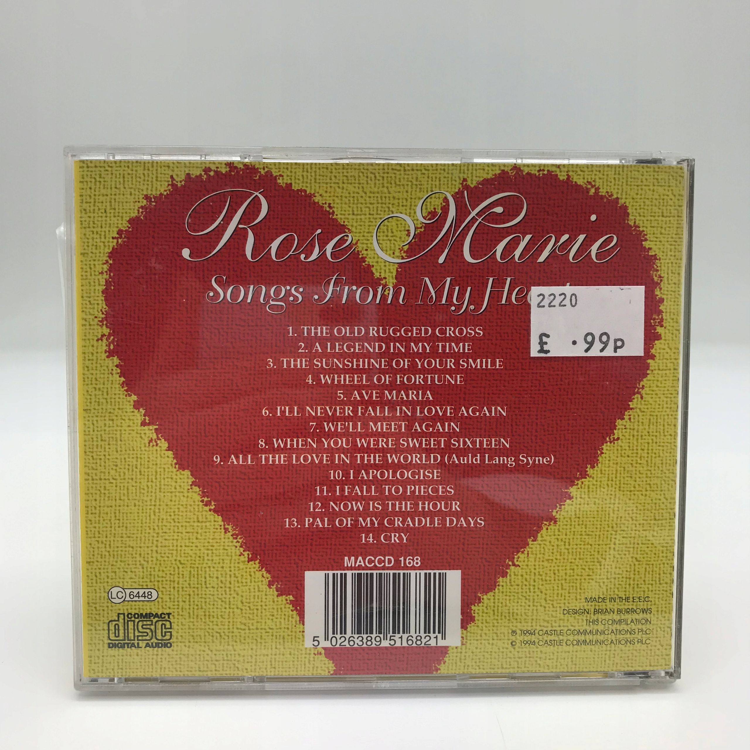 Cd - Rose Marie - Songs From My Heart