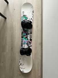 Snowboard + wiązania + buty + maska