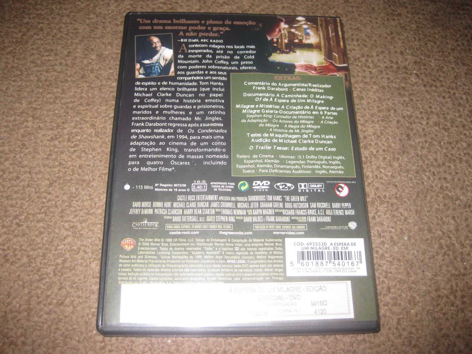"À Espera de um Milagre" Edição Especial 2 DVD/Raro