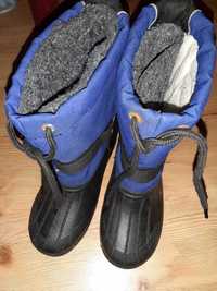 Buty ciepłe zimowe śniegowce r.21-23 gumowce z wkładką