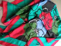 Mon`De Italan Desogn chust 100% jedwab silk kwiaty jak nowa