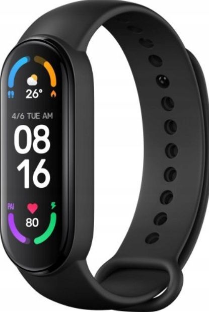 smartwatch xmsh15hm mi smart band 6 czarny aku 125 mah 5atm bt