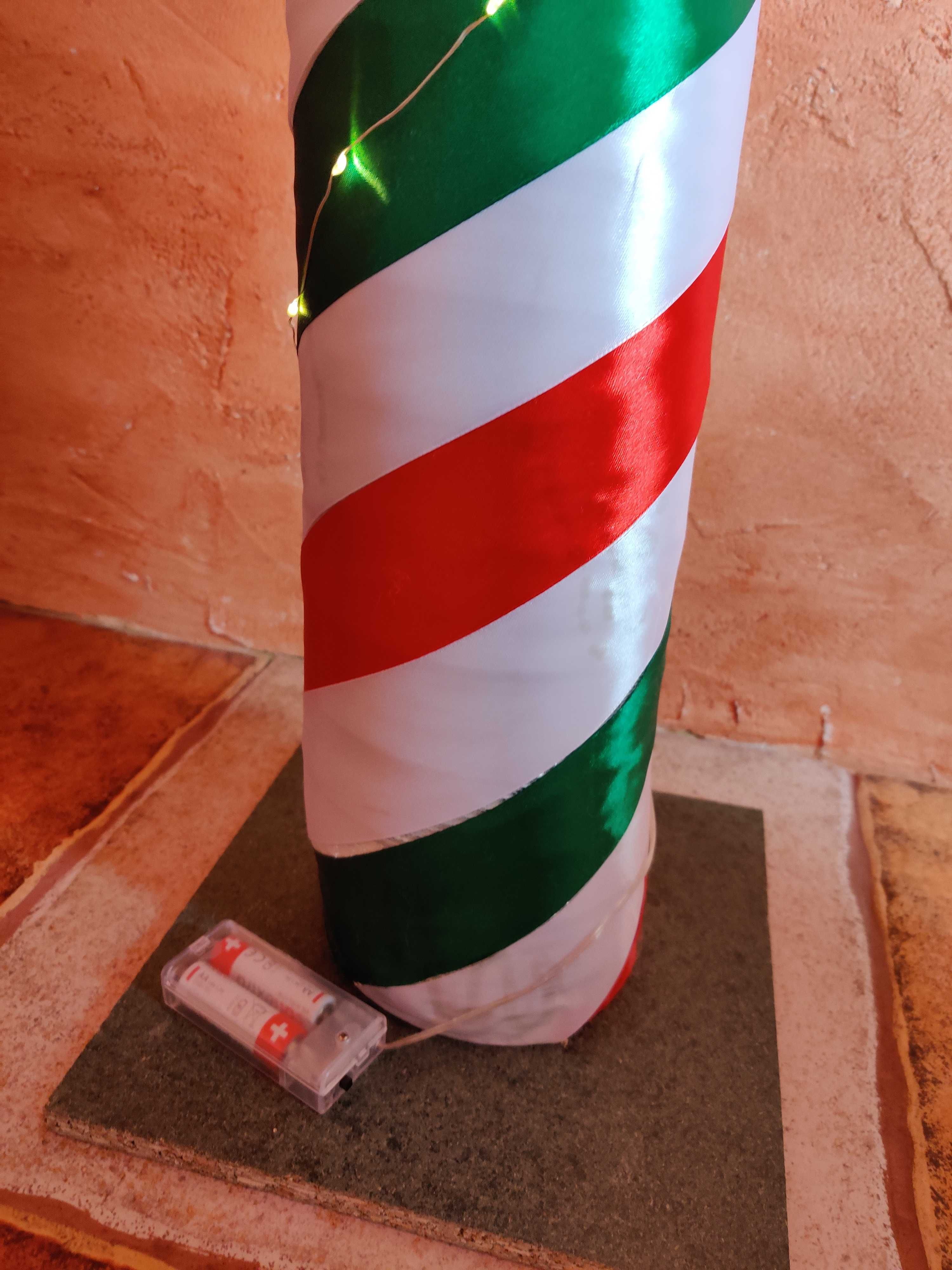 Świąteczna laska cukrowa z podświetleniem